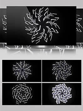 白光螺旋花蕊視頻素材