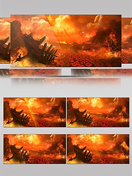 金色夕阳星球视频素材