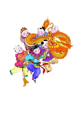 正月十五舞獅元素設(shè)計(jì)