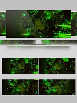 綠光星際飛船視頻素材
