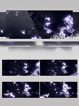 紫色夢幻蝴蝶視頻素材