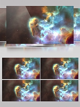 彩色星際光霧視頻素材