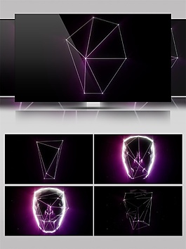 紫色星際光束視頻素材