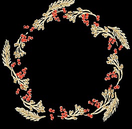 素雅清新手繪花環(huán)裝飾圖案