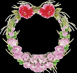 簡(jiǎn)約手繪花環(huán)裝飾元素