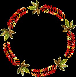 簡易創(chuàng)意手繪花環(huán)裝飾圖案