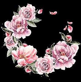 典雅手繪花環(huán)裝飾圖案