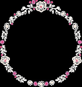 淡素極簡(jiǎn)手繪花環(huán)裝飾圖案