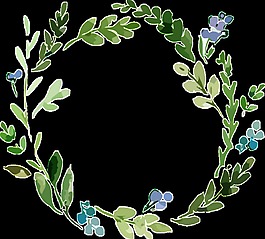 雅致極簡(jiǎn)手繪花環(huán)裝飾圖案