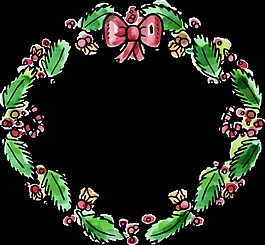 傳統(tǒng)彩筆手繪花環(huán)裝飾圖案