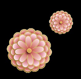 手繪粉色精致花朵裝飾素材