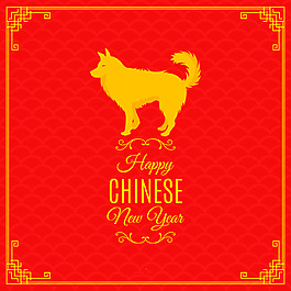 卡通金色寵物狗海報(bào)