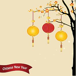 中国新年灯笼海报