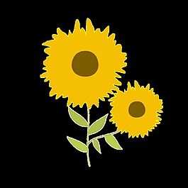 清新可愛風(fēng)格手繪菊花裝飾元素