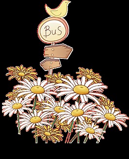 清新花园手绘菊花装饰元素