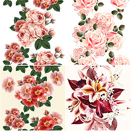 時(shí)尚卡通花朵插畫