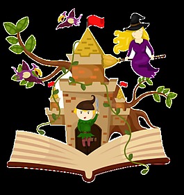 童話巫婆元素圖案