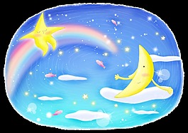 梦幻童话星空图案