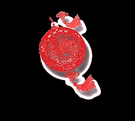 剪紙風(fēng)元宵燈籠元素設(shè)計(jì)