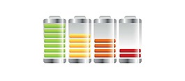 卡通電池電量標(biāo)志png元素