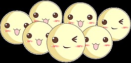 元宵節(jié)笑臉湯圓元素設(shè)計