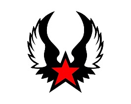 卡通翅膀五角星png元素