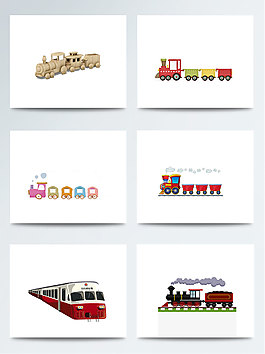 可愛蒸汽卡通小火車