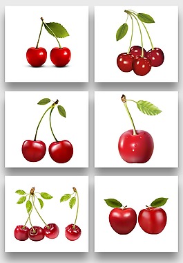 紅色櫻桃水果透明PNG免扣素材