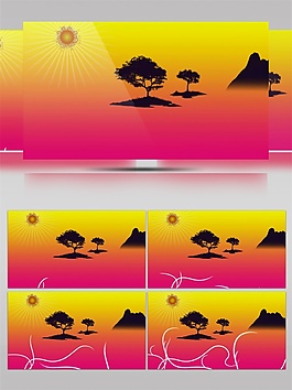 金色輝煌夕陽動態(tài)視頻素材