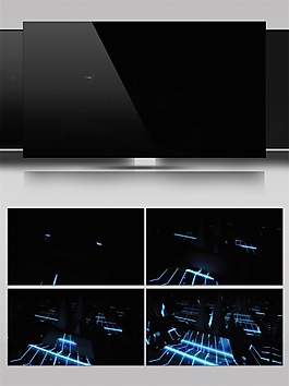 藍色音樂光束動態(tài)視頻素材