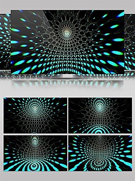 藍光led特效動態視頻素材