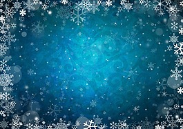 冬季雪花卡通背景圖