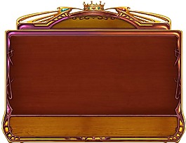 金色皇冠紅色告示牌png元素