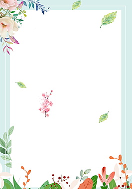 春暖花开春季促销海报背景设计