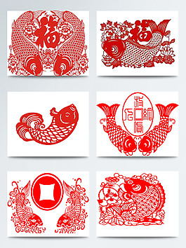紅色中國(guó)風(fēng)剪紙裝飾