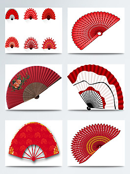 中國風喜慶扇子圖片