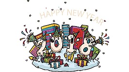 卡通新年禮物png元素