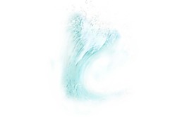 卡通綠色水浪png元素