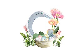 卡通粉色鮮花裝飾png元素