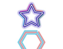 卡通彩色幾何圖形png元素