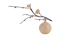 白色花朵樹枝png元素