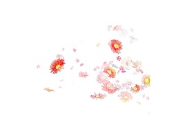 卡通粉色花朵png元素