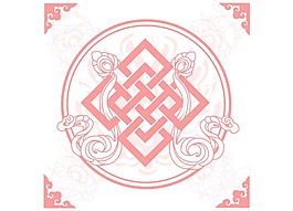紅色中國(guó)風(fēng)裝飾圖案png元素