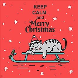 手繪可愛貓咪插畫