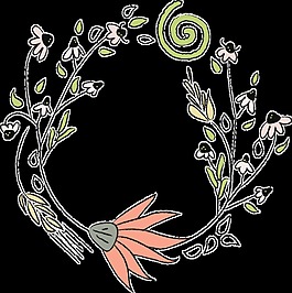 創(chuàng)意花環(huán)免扣素材