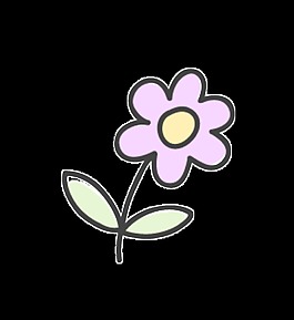 手繪一朵花矢量素材