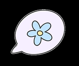 手繪花朵泡泡矢量素材