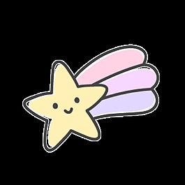 手绘卡通彩虹星星矢量素材