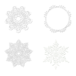 雪花卡通免扣素材