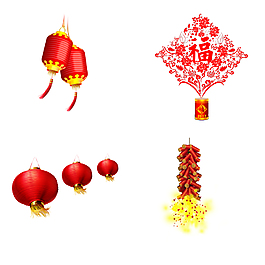 春節(jié)卡通免扣素材
